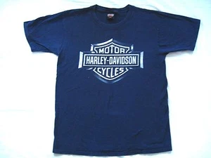Harley Davidson T-Shirt Men Size Large? Navy Blue American HD Leominster MA - Picture 1 of 8