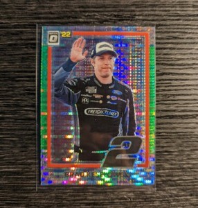 2022 Donruss Racing Brad Keselowski Throwback Lime Green Optic Pulsar