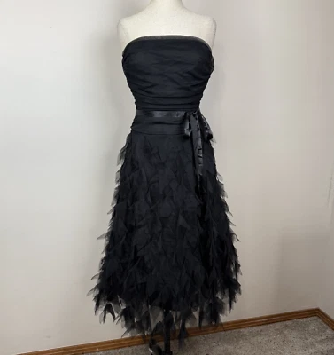 Frederick’s Of Hollywood Dress 6 Strapless Black Glam WhimsyGoth Dark Fairy Prom - Image 1 of 4