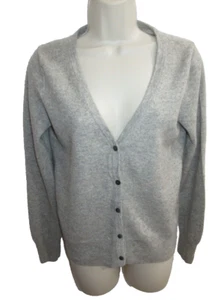 Uniqlo 100% Cashmere Gray V-neck Cardigan Size S - Picture 1 of 9