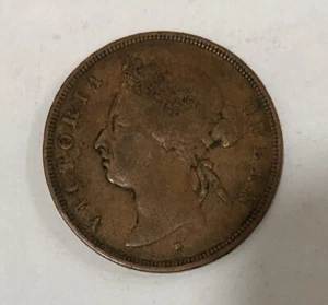 STRAITS SETTLEMENTS-1 CENT-QUEEN VICTORIA-1874 . - Picture 1 of 2