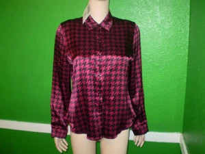 NEW NWT SILK SATIN PETITE SOPHISTICATE SHIRT TOP DRESS SUIT BLOUSE 8P M pvt auc - Picture 1 of 1