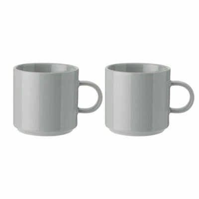 Stelton Mug Light Grey 2er Set, Gobelet, Tasse, Grès, 200 ml, 1142-1 - Photo 1/2