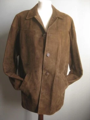 AUSTIN REED SUEDE LEATHER JACKET 46 soft good companion HORSE LOVER cowboy gift - Image 1 of 4