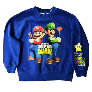 H&M ~ The Super Mario Brothers Movie ~ Mario Luigi Kids Sweatshirt ~ SIZE 6X/7 - Picture 1 of 7