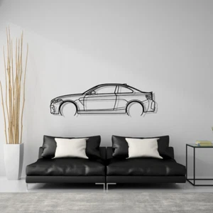 BMW F87 M2 Series Silhouette Steel Wall Decor Decoration COMPETITION CS 2 SERIES - Picture 1 of 9