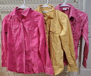 3 womens small cruel girl/roper/ariat western tops yellow and pink - Picture 1 of 11