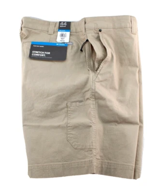 Nuevo COLUMBIA Talla 44 Regular Caqui Elastizado 10" Entrepierna Algodón Hombres Pantalones Cortos Precio de venta sugerido por el fabricante $60 Foto 1 de 4