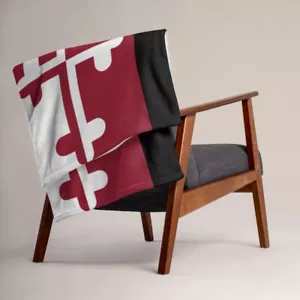 Maryland Flag Throw Blanket - Picture 1 of 2