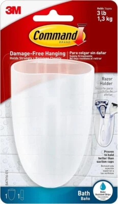 COMMAND™ Command Razor Holder with Water-Resistant Strips BATH16-ES 1 Pack