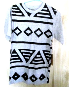 . METRO ZONE MENS T-SHIRT SIZE S. GRAY / BLACK NWT - Picture 1 of 2