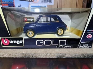 FIAT 500 F Blu - 1/16 1/18 Burago Bburago Perfetta - Foto 1 di 4