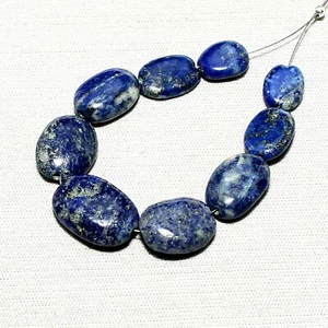 Cuentas de lapislázuli natural de 38,70 quilates piedras preciosas sueltas 7 piezas tamaño 9x7 mm a 16x11 mm - Imagen 1 de 6