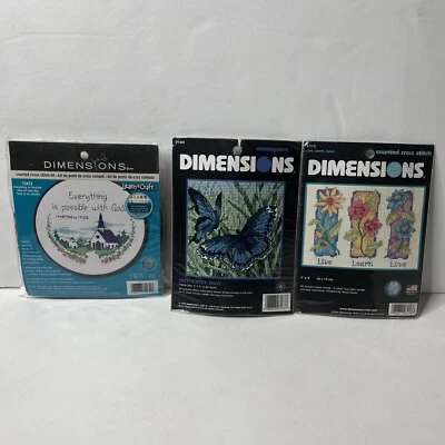 Lot Of 3 Dimensions Needlepoint Counted Cross Stitch Kit - Image 1 of 4