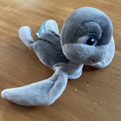 Peluche doudou tortue Ricky SAMMY 2 gris yeux bleus bouche rouge 20 cm Disney - Photo 1/4