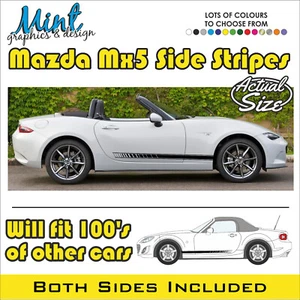 MAZDA MX5 EUNOS Roadster Side Stripes Decals Stickers Graphics FREE P&P 008 - Picture 1 of 4