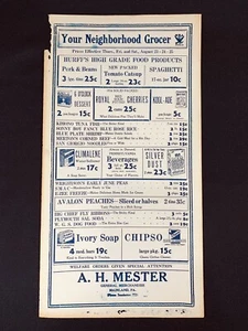 A.H. MESTER General Merch "YOUR NEIGHBORHOOD GROCER" Mainland, PA Est 1934 AD C - Picture 1 of 7