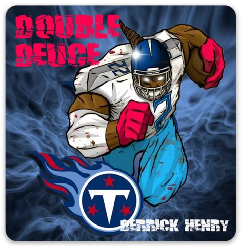 Tennessee Titans Derrick Henry Double Deuce Rush Attack w/ logo type MAGNET Cover