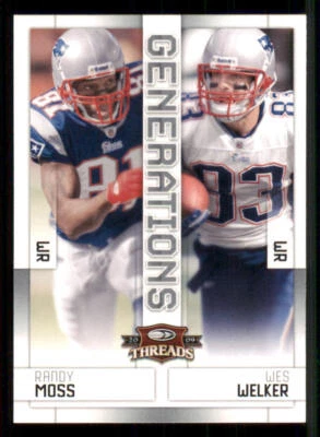 2009 Donruss Threads Generations #11 Randy Moss/Wes Welker - Image 1 of 2