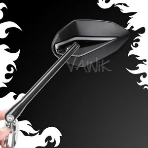 VAWiK Mirrors black Venom with chrome base fits Ducati 899 Panigale ABS 14'-15'
