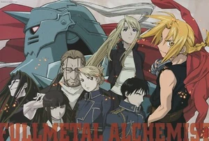 poster promo Fullmetal Alchemist anime Edward Alphonse Winry Roy Riza Envy - Picture 1 of 2