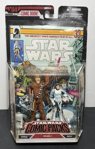 PAQUETES DE CÓMICS DE STAR WARS #3 HAN SOLO + CÓMIC CHEWBACCA Hasbro 2006 nuevo en paquete - Imagen 1 de 6