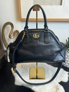GUCCI Re Belle 2-Way Medium Crumpled Calfskin Black Bag - Bild 1 von 24