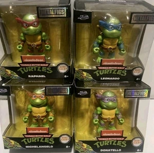 NIB 4 X TMNT TEENAGE MUTANT NINJA TURTLES 2.5" JADA DIECAST METAL MINIFIGS - Bild 1 von 1