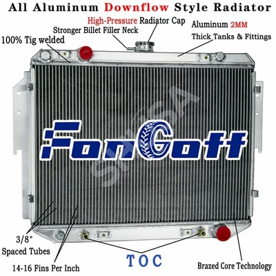 4 Row Aluminum Radiator for 1999-2003 Dodge Ram 1500 2500 ,3500 Van 3.9L / 5.9L - Image 1 of 4
