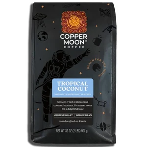 Copper Moon Medium Roast Whole Bean Coffee, Tropical Coconut Blend, 2 Lb - Picture 1 of 8