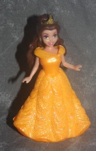 Disney Beauty & Beast Belle Polly Pocket Dolls Orange Magiclip Magi clip Dress - Picture 1 of 3