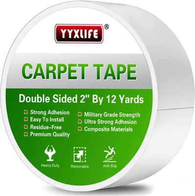 Double Sided Carpet Tape for Hardwood Floors,Area Rugs Carpet Adhesive Removable - Image 1 of 4
