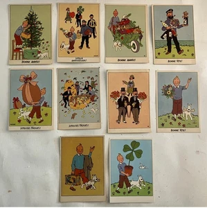 Tintin - Kuifje - vieilles cartes postales festives an 50 et après - Casterman - Afbeelding 1 van 25