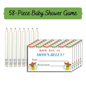 Fiesta Cactus Baby Shower Games Measure Mommy's Belly Game 50 Players - Picture 1 of 6