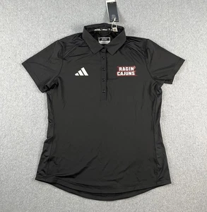 Camisa Polo de Golf Adidas ULL Ragin Cajuns Para Mujer M Negra Rendimiento Elastizada Nueva con Etiquetas - Imagen 1 de 10