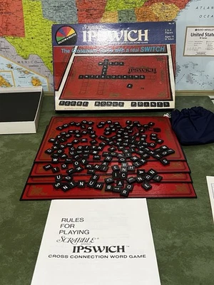 Vtg Scrabble Ipswich Crossword Board Game S&R Games 1983 Complete - Image 1 of 4