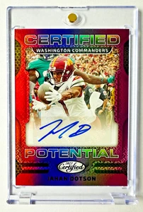 2023 Panini Certified Jahan Dotson PURPLE FOIL AUTO Card SP #4/10 Commanders! - Picture 1 of 3