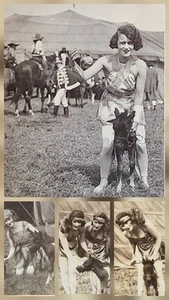 Early 1900's CIRCUS Act Performers & Miniature Horse PHOTOGRAPH -2 To IONE CARL  - Picture 1 of 16