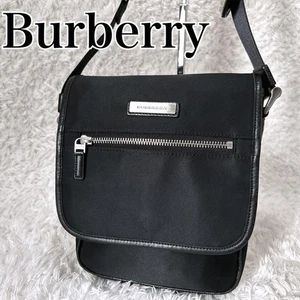 Burberry Nova Check Shoulder Bag Nylon Leather Black Used - Picture 1 of 11