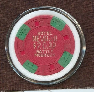 1, $20.00 Chip. Hotel Nevada. Battle Mountain, NV. - Picture 1 of 2