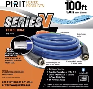 Pirit Series V 5/8 in. D X 100 ft. L Medium Duty Heated Hose - Picture 1 of 3