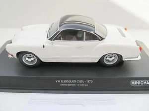 Volkswagen VW Karmann Ghia 1:18 Minichamps 1970 Bianco-Nero 155054021 - Foto 1 di 4