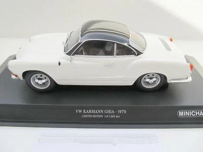 Volkswagen VW Karmann Ghia 1:18 Minichamps 1970 Blanco-Negro 155054021 - Imagen 1 de 4