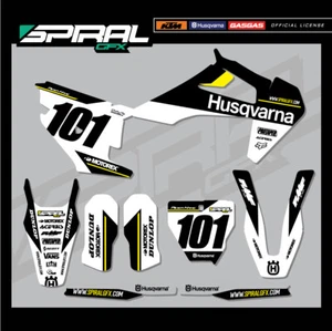 Custom MX Graphics Kit Husqvarna TC FC 125 250 350 450 Corp 2019 2020 2021 - Picture 1 of 5