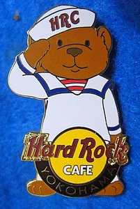 YOKOHAMA JAPANESE NAVY SAILOR HERRINGTON CITY BEAR SHIP Hard Rock Cafe PIN LE - Picture 1 of 1