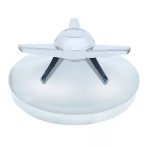 8" Chrome Plastic Rear Hub Cap w/ 3 Extra Large Bar Straight Spinner - Picture 1 of 5