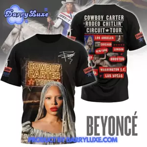 New Beyonce Cowboy Carter black Unisex All size 3D Shirt D841 - Picture 1 of 3