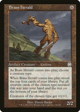 MTG Foil Uncommon Brass Herald x 1 SP - Apocalypse