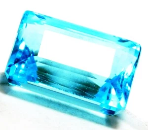 Certified Natural Aquamarine Emerald Cut 43.80 Cts Loose Gemstone R6570 - Picture 1 of 4