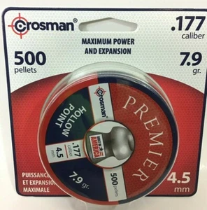 Crosman Premier Hollow Point Pellets, 0.177 Cal TINS OF 500 - C17 - Picture 1 of 2